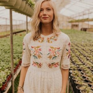 Roolee Naomi Embroidered Dress